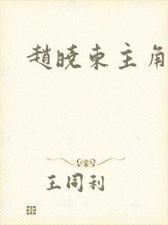 赵晓东主角小说