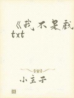 《我不是戏神》txt