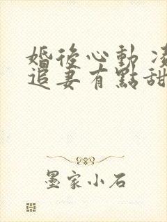 婚后心动 凌总追妻有点甜