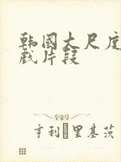 韩国大尺度激情戏片段