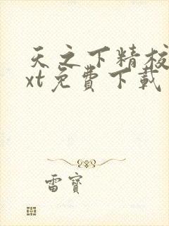 天之下精校版txt免费下载