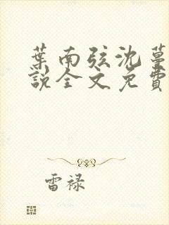 叶南弦沈蔓歌小说全文免费阅读