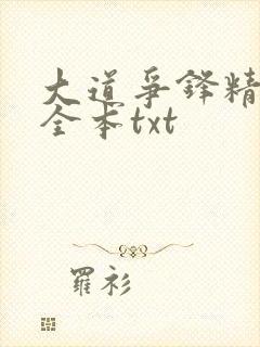 大道争锋精校版全本txt