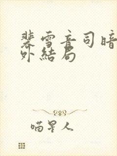 裴雪音司暗珩番外结局