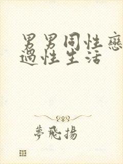 男男同性恋怎么过性生活