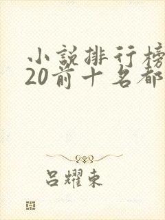 小说排行榜2020前十名都市