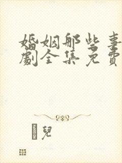 婚姻那些事电视剧全集免费观看完整版