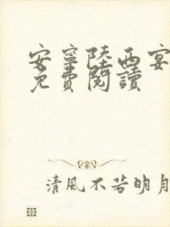 安宁陆西宴全文免费阅读