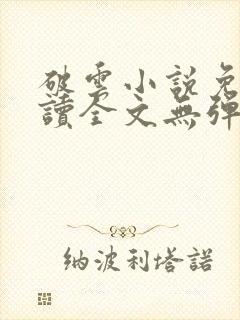 破云小说免费阅读全文无弹窗