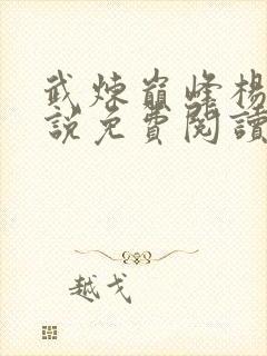 武炼巅峰杨开小说免费阅读无弹窗