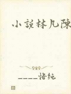 小说林凡陈嘉仪封面