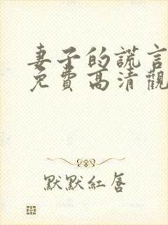 妻子的谎言短剧免费高清观看