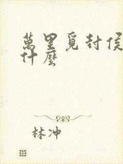 万里觅封侯讲的什么封面