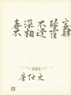 春深不归客清梦不相逢霍肆季毓清小说