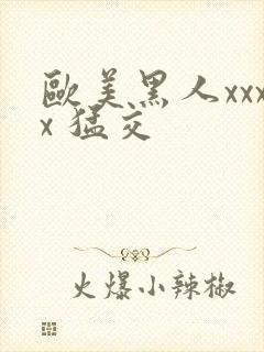 欧美黑人xxxx 猛交