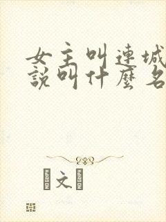 女主叫连城的小说叫什么名字