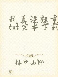 我真没想重生啊txt完本下载
