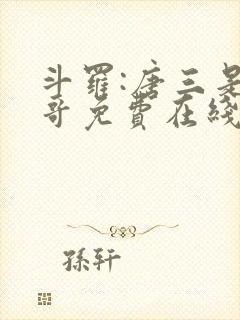 斗罗:唐三是我哥免费在线阅读