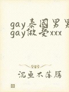 gay泰国男男gay做受xxx