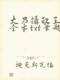 大乃摄政王被开全本txt笔趣阁最新章