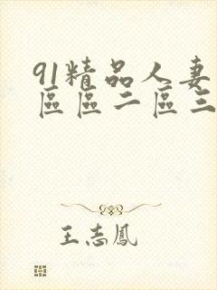 91精品人妻一区区二区三区