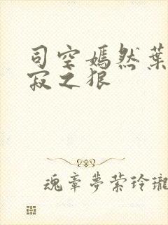 司空嫣然叶凡孤寂之狼