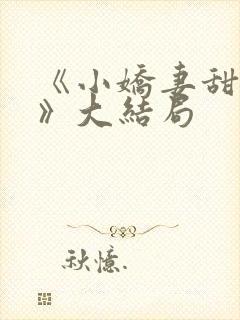 《小娇妻甜如蜜》大结局