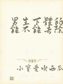 男生下体的毛毛能不能去除