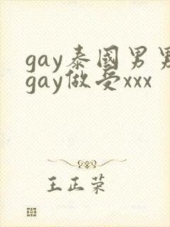 gay泰国男男gay做受xxx