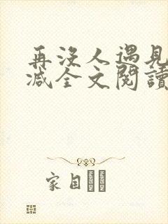 再没人遇见无删减全文阅读