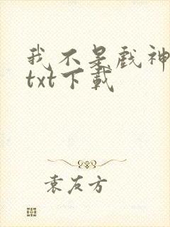 我不是戏神全本txt下载