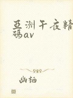 亚洲午夜精品有码av