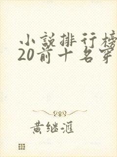 小说排行榜2020前十名穿越