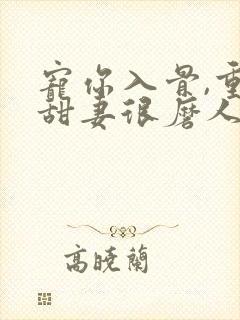 宠你入骨,重生甜妻很磨人