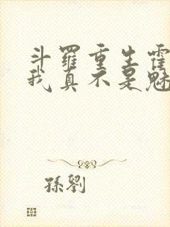 斗罗重生霍雨浩我真不是魅魔小说