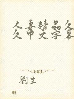 人妻精品久久久久中文字幕一区