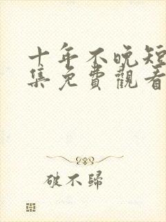 十年不晚短剧全集免费观看封面