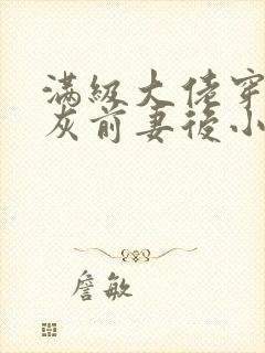 满级大佬穿成炮灰前妻后小说电子版txt