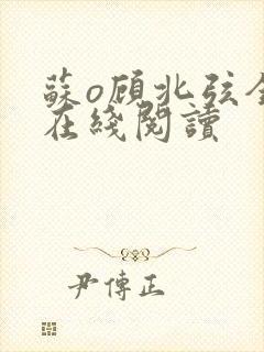 苏o顾北弦全文在线阅读封面