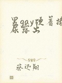 男gay硬着撒尿露出封面