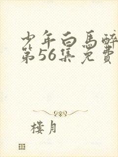 少年白马醉春风第56集免费观看