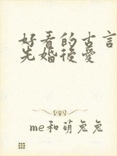 好看的古言小说先婚后爱