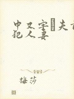 中又字菷夫前侵犯人妻