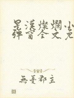 星汉灿烂小说无弹窗全文免费阅读