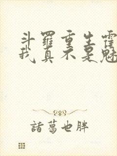 斗罗重生霍雨浩我真不是魅魔小说