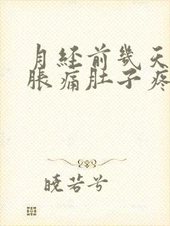 月经前几天乳房胀痛肚子疼