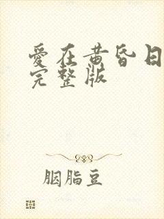 爱在黄昏日落时完整版封面