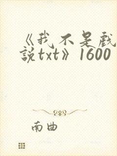 《我不是戏神小说txt》1600