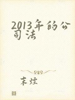 2013年的公司法