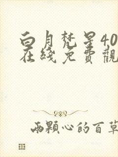 白月梵星40集在线免费观看